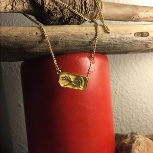 Trifari Co. Virgo Collar Necklace Gold Tone